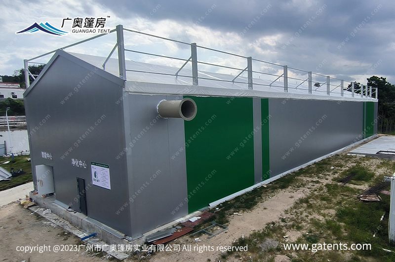 海南省污水處理廠發酵艙篷房（大棚）案例